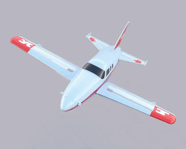 PNG Image of 3D Plane Front View