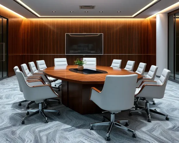 PNG Image of Executive Board Table Layout