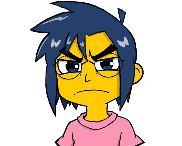 PNG Image of Milhouse's Frown Displayed Online