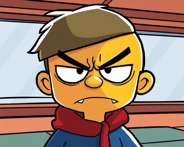 PNG Image of Milhouse Frowning at Something