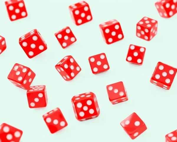 PNG Image of Red Dice on a Red Background