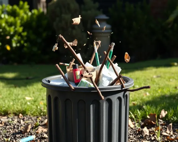 PNG Image of Trash Can Overflowing with Rubbish