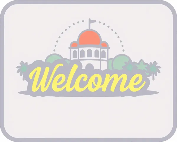 PNG Image of Welcome Square Button Icon