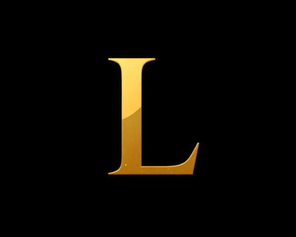 PNG Logo Font Letter L Gold Design