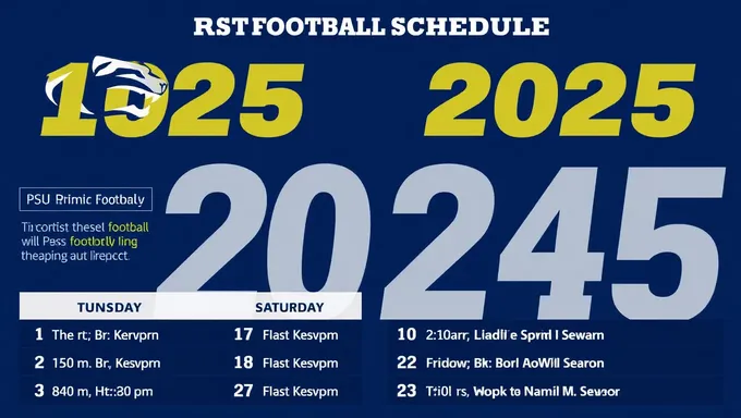 PSU Football Schedule 2025 Features Tough Opponents