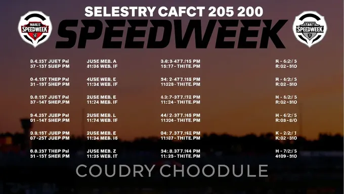 Pa Speedweek 2025 Schedule Announcement Made Public