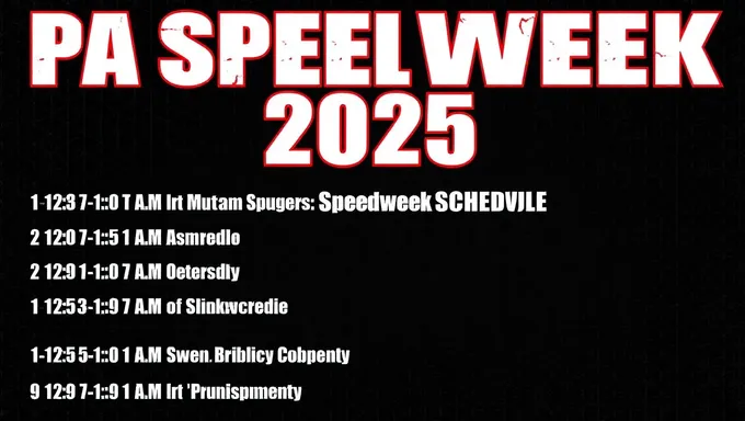 Pa Speedweek 2025 Schedule Officially Confirmed Dates