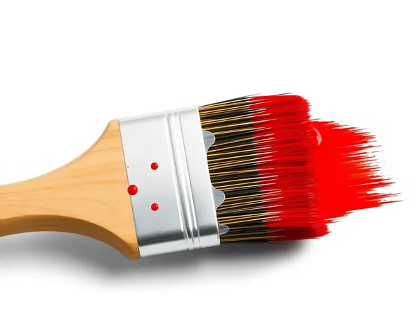 Paint Brush with Red Paint Image