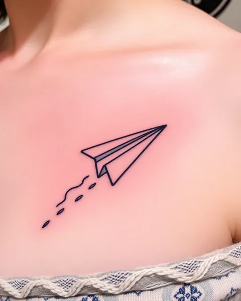 Paper Aeroplane Tattoo Design Ideas and Inspiration