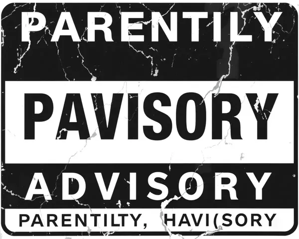 Parental Advisory PNG Notification for Sensitive Material