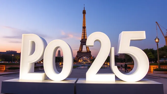 Paris 2025 Logo White Design Concept