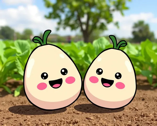 Patata Papa Kawaii PNG: Adorable Potato Design