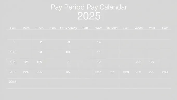 Pay Period Calendar for 2025 Announced by Employer