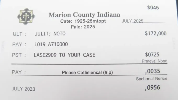 Paystub July 2025 for Marion County Indiana