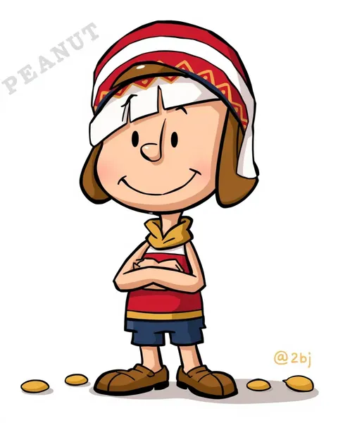 Peanut Cartoon Images in Bright and Cheerful Colors