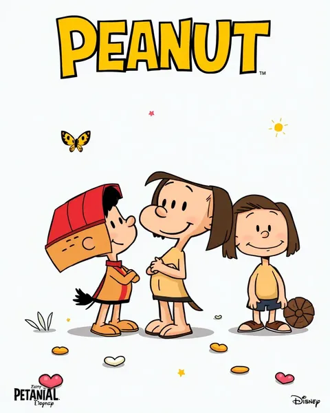 Peanut Cartoon Images with Playful and Imaginative Designs