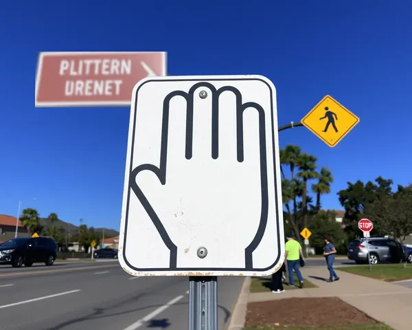 Pedestrian Hand Sign PNG Graphic Design