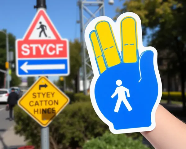 Pedestrian Hand Sign PNG Icon Download