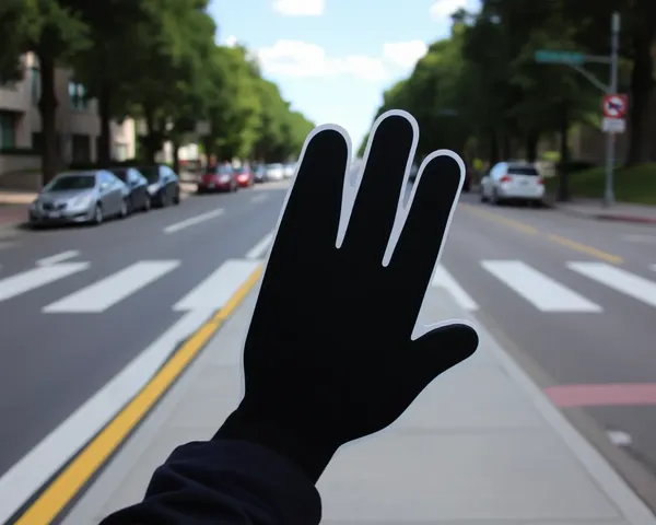 Pedestrian Hand Sign PNG Image Found