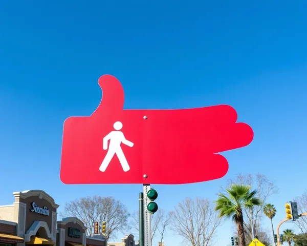 Pedestrian Hand Sign PNG Image Free