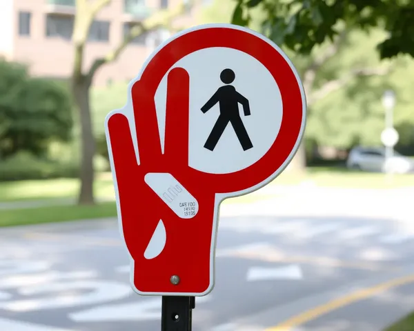 Pedestrian Hand Sign PNG Picture Meaning