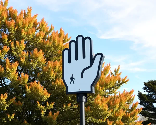 Pedestrian Hand Sign PNG Symbol Definition