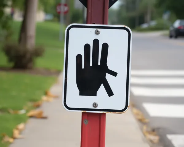 Pedestrian Hand Sign PNG Symbol Meaning