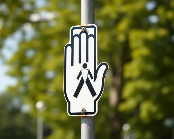 Pedestrian Hand Sign PNG Vector Graphic