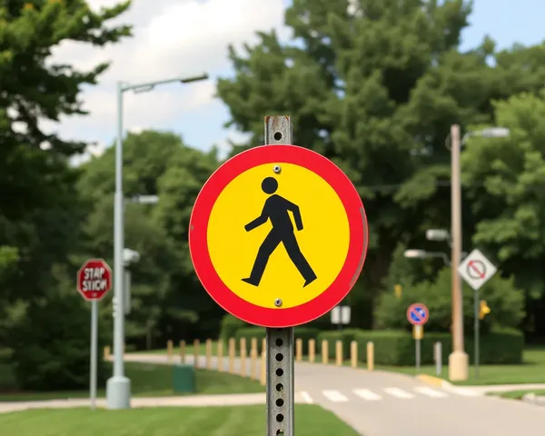 Pedestrian Walk Sign PNG Image Icon Vector