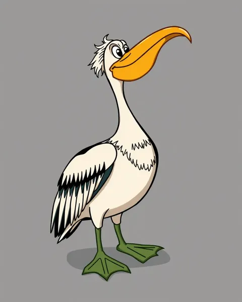 Pelican Cartoon Images for Children's Education