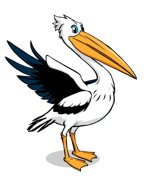 Pelican Cartoon Images in Colorful Illustrations