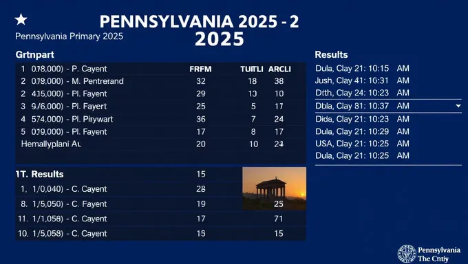 Pennsylvania Primary 2025 Election Results Confirmed