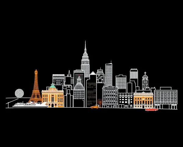 Philadelphia City Outline Png Vector