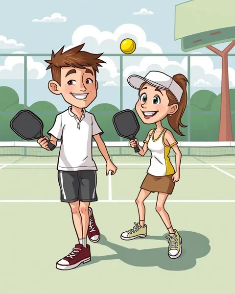 Pickleball Cartoon Pictures: A Unique Combination