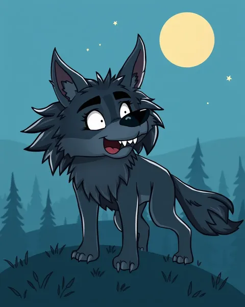 Picture of a Werewolf Cartoon Art