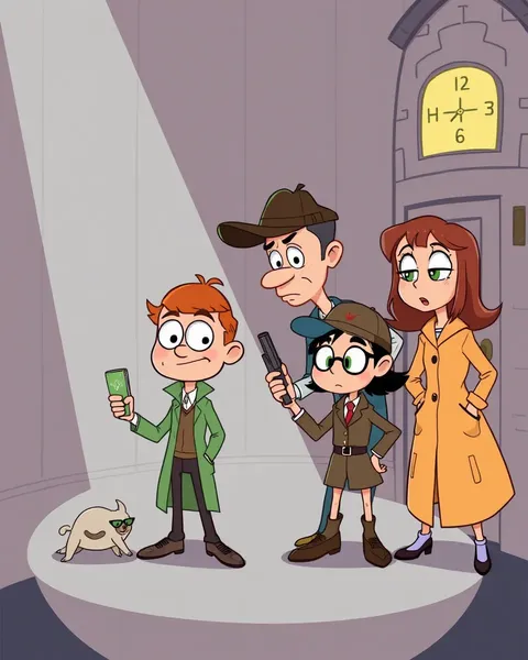 Pictures of Cartoon Detective Adventures