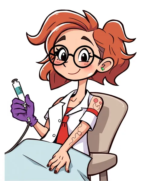 Pictures of Cartoon Phlebotomy: Medical Visual Aids