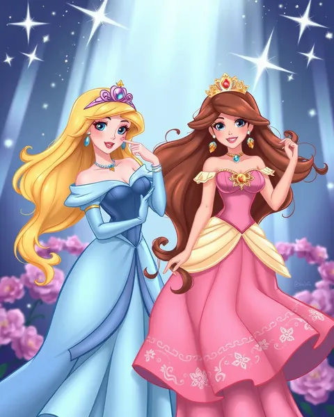 Pictures of Cartoon Princesses in Fantasy Land