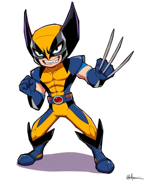 Pictures of Cartoon Wolverine in Action