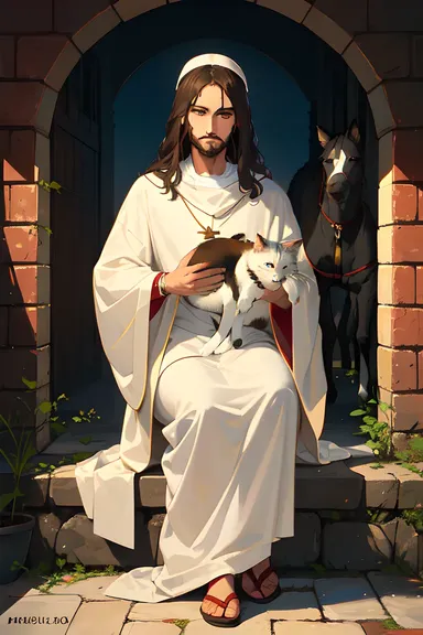 Pictures of Jesus with Animals