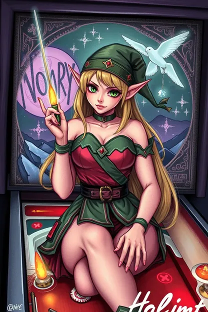 Pinball Game is Elf Girl's Favorite Hobby