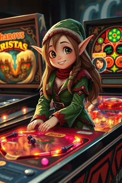 Pinball Game is a Fun Activity for Elf