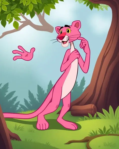 Pink Panther Cartoon Images: Colorful Animation Artwork