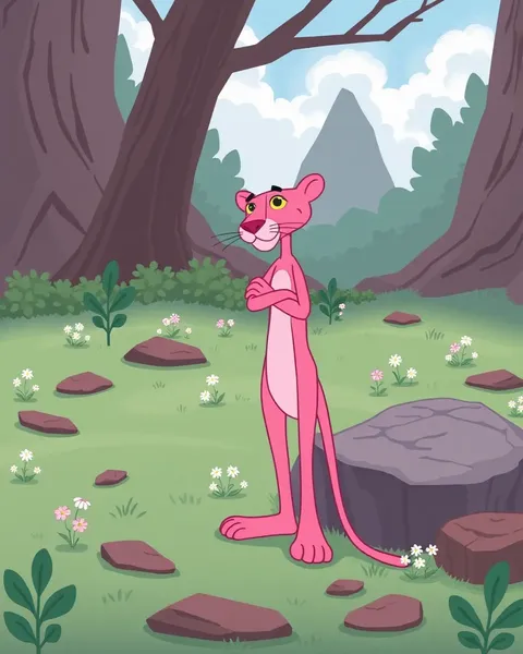 Pink Panther Cartoon Photos in Fun Style