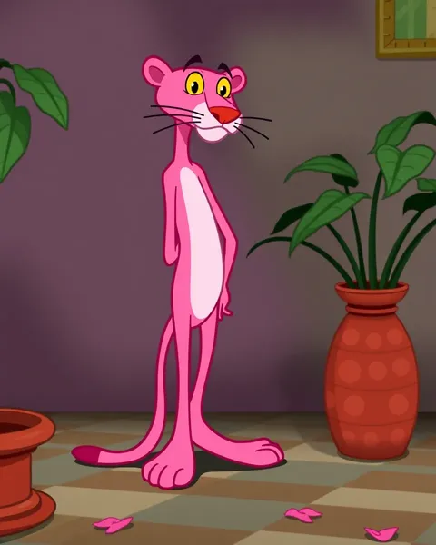 Pink Panther Cartoon Pictures: Whimsical Cartoon Illustrations