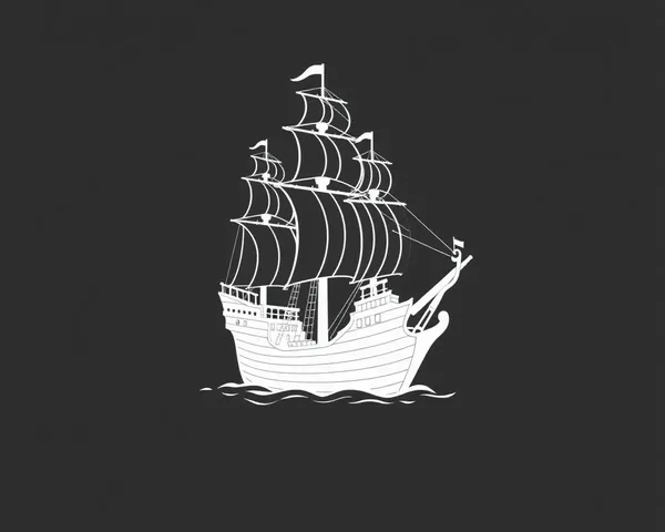 Pirate Ship Outlines PNG Images for Personal Use