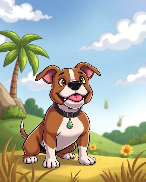 Pitbull Cartoon Pictures: Fun Illustrations for Kids