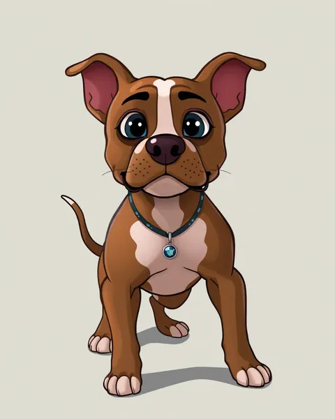 Pitbull Cartoon Pictures: Whimsical Artistic Expressions