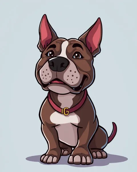 Pitbull Dog Cartoon Images for Artistic Inspiration