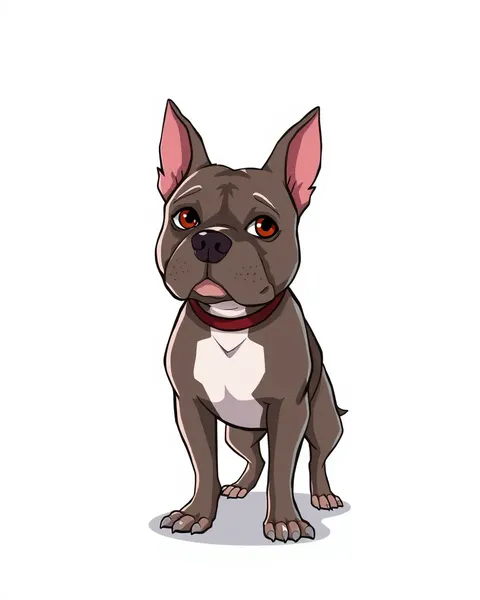 Pitbull Dog Cartoon Images for Educational Use